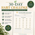 30-Day Habit Challenge | Printable Habit Tracker & Goal Planner PDF