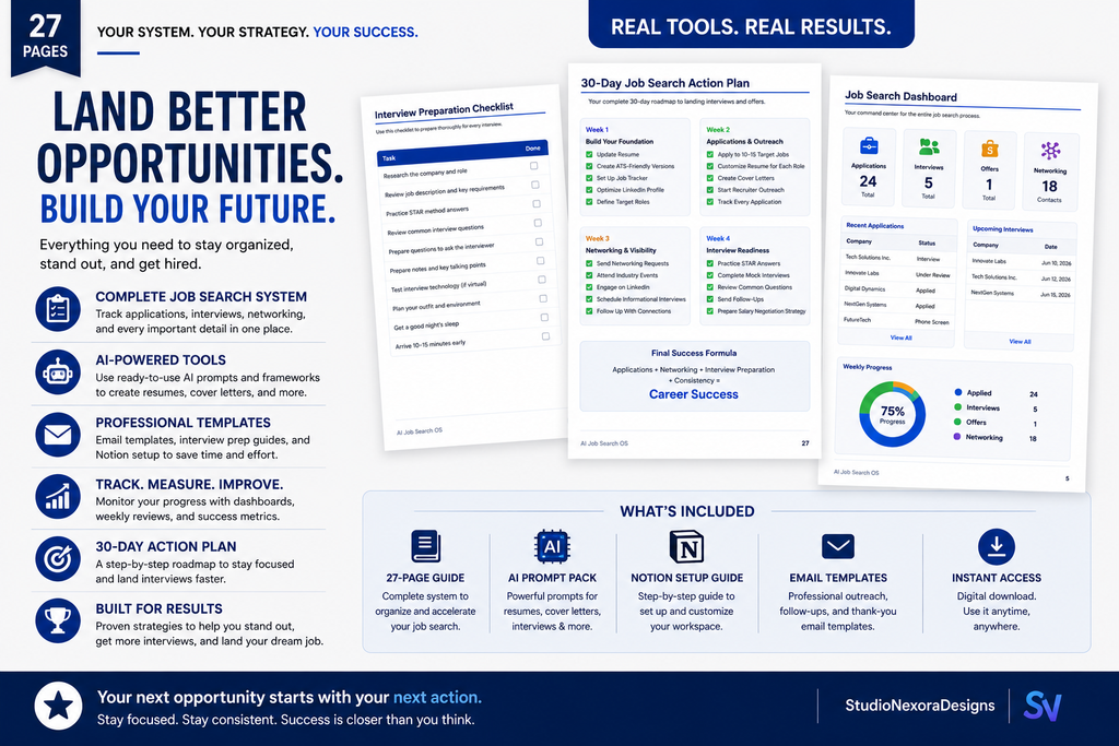 AI Job Search OS | Complete AI-Powered Career Toolkit + Notion Dashboard