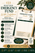 Emergency Fund Tracker | Printable Savings Planner & Financial Safety Net PDF