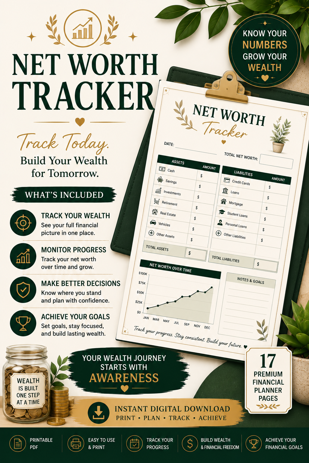 Net Worth Tracker | Wealth Building & Financial Growth Planner