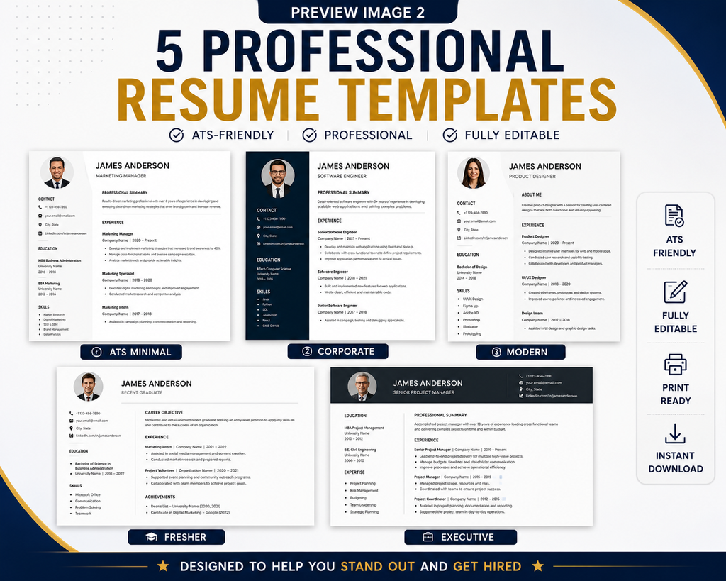 ATS Resume Template Bundle